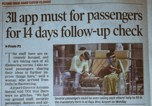 Indore 311 app offers 14-day follow up check for passengers